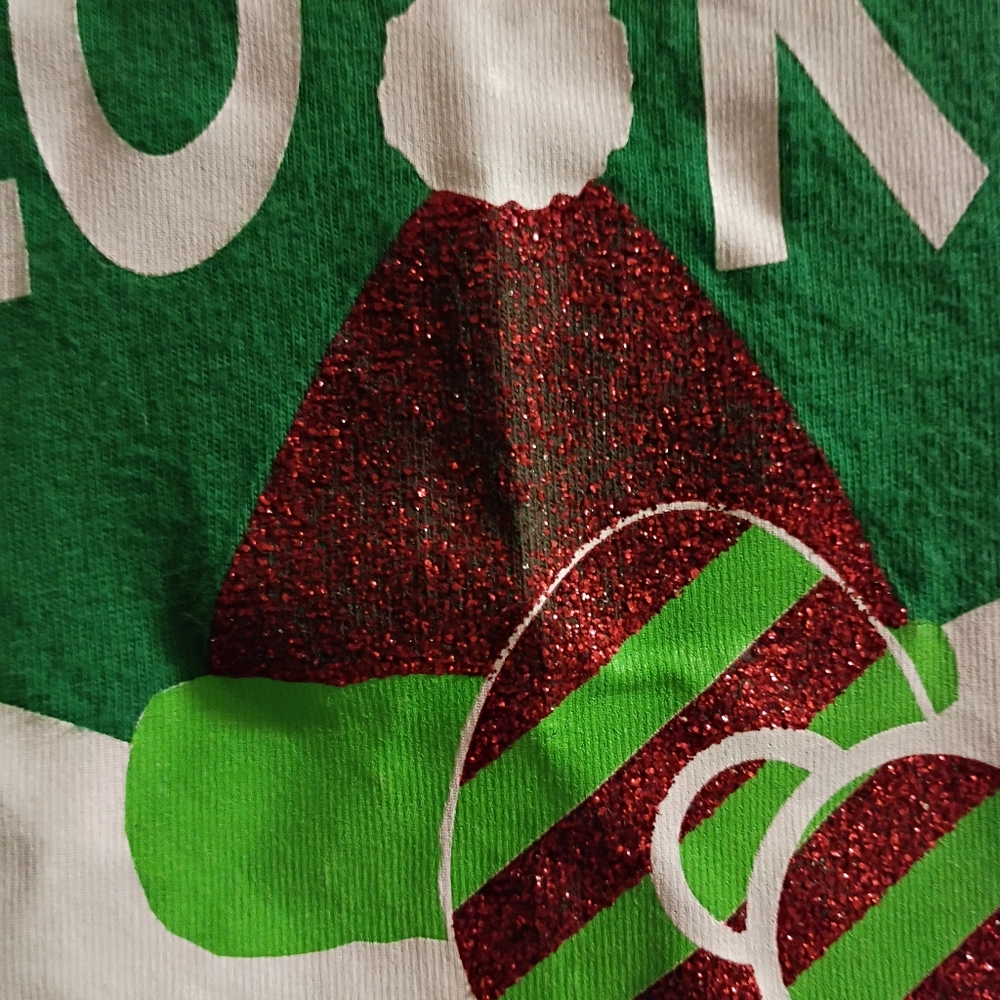 2/$10 Hello Kitty Holiday Green Top Junior Sizing XL - Picture 5 of 8